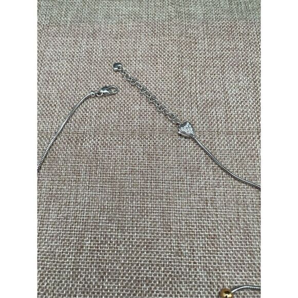 Brighton Everyday Silver Mini Heart Stopper Beads Necklace Silver Gold - Picture 6 of 9